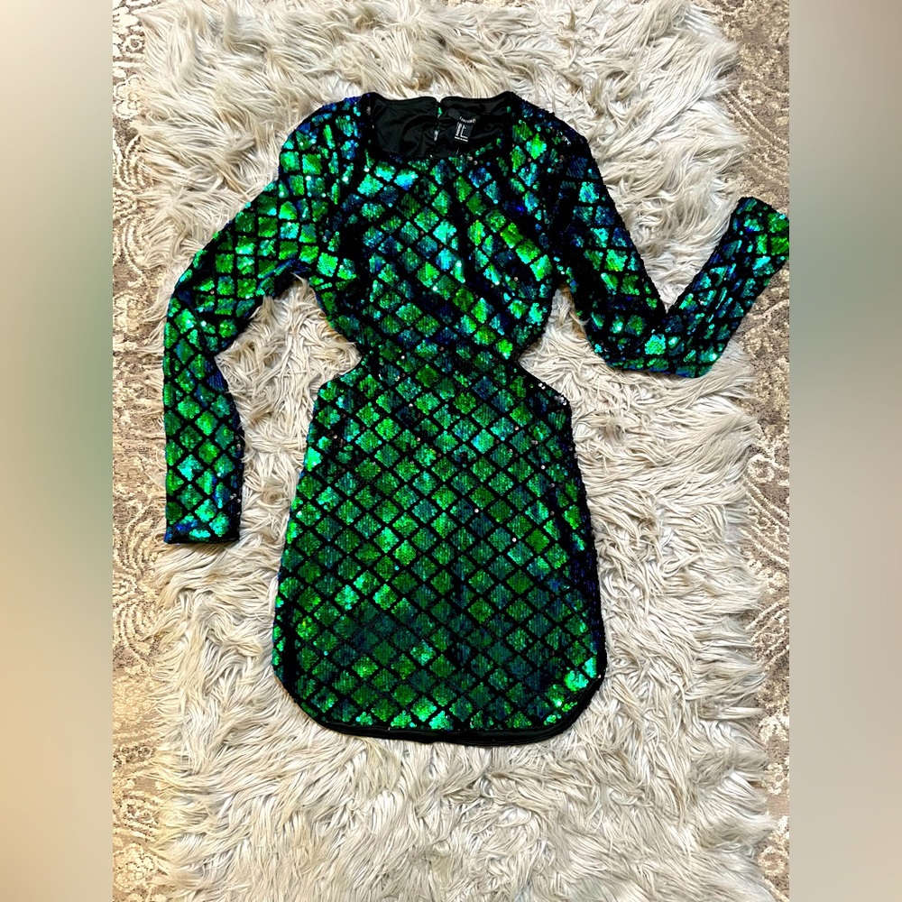 Forever 21 Sequin Cutout Mini Dress